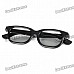 Stylish Non-Flash Circularly Polarized 3D Glasses - Grey + Black