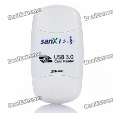 Super Speed USB 3.0 SD/TF Card Reader - White