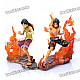 One Piece Fighting Monkey D Luffy and Portagas D Ace PVC Figures Toys