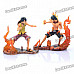 One Piece Fighting Monkey D Luffy and Portagas D Ace PVC Figures Toys