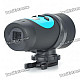 Sports 720P 0.7" LCD 1.3MP Action Video Camera Camcorder with AV / SD Slot - Black + Blue