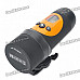 Sports 720P 0.7" LCD 1.3MP Action Video Camera Camcorder with AV / SD Slot - Black + Orange