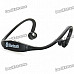 Rechargeable Sports Bluetooth V3.0 Headset w/ Microphone - Black (120 Minutes-Talk)