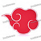 Popular Anime Naruto A ka tsu ki Big Red Cloud Fabric Sticker - Red + White