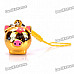 Cute Pig Head Style Bells with Lanyard - Golden (10-Piece)