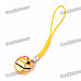 Cute Pig Head Style Bells with Lanyard - Golden (10-Piece)