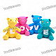 Romantic LOVE Bear Style Cotton Fabric Doll Toys Valentine's Day Gift (4 Piece Pack)