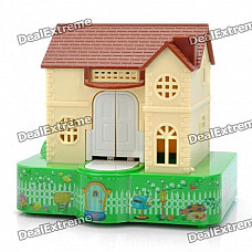 Cute Mechanical Puppy House Coin Bank w/ Sound Effect - Yellow + Coffee (3 x AA)