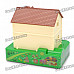 Cute Mechanical Puppy House Coin Bank w/ Sound Effect - Yellow + Coffee (3 x AA)