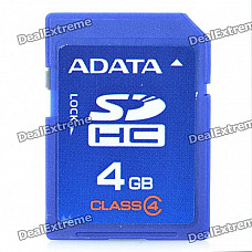 Genuine ADATA SDHC Memory Card (4GB / Class 4)