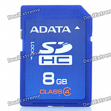 Genuine Adata SDHC Memory Card - Blue (8GB / Class 4)