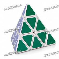 Triangular 4-Color Pyraminx Pyramid IQ Magic Cube - White Base