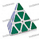 Triangular 4-Color Pyraminx Pyramid IQ Magic Cube - White Base