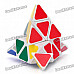 Triangular 4-Color Pyraminx Pyramid IQ Magic Cube - White Base