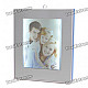 USB Powered 6.5" Magic Mirror Photo Frame w/ 10-LED - Silver + Blue