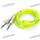 6.35mm Male to 6.35mm Male Audio Cable - Fluorescent Green (150CM-Length)