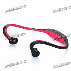 Fashion Bluetooth Handsfree Headset Earphone with Microphone - Black + Red