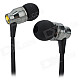 Fashion In-Ear Earphone with Pouch & Ear Buds - Black (3.5mm Jack / 120cm-Cable)