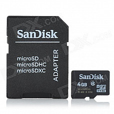 Genuine SanDisk Micro SDHC TF Card with SD Adapter (4GB)