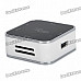 Multifunctional USB 3.0 TF/M2/CF/XD/MS/SD 6-Port Card Reader - Black + White