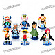 Cute One Piece Anime Figures Toys w/ Bases (8-Piece Set)