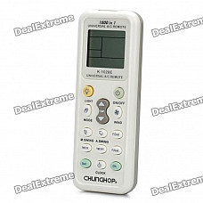 Universal 1.5" LCD IR Air Conditioner Remote Controller - White (2 x AAA)