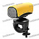 RD32II 5.0MP Waterproof Wide Angle Sports / Car Camcorder w/ 2-LED / Red Laser / HDMI / TF - Yellow