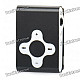 Rechargeable Clip-On Screen Free MP3 Player w/ TF Slot / 3.5mm Jack - Black
