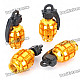 Cool Grenade Shaped Motorcycle/Car Tire Valve Dust Cap Cover - Gold (4-Piece Pack)