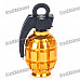 Cool Grenade Shaped Motorcycle/Car Tire Valve Dust Cap Cover - Gold (4-Piece Pack)