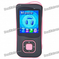 1.8" LCD Rechargeable MP4 Player w/ FM - Pink (4GB)
