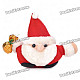 Cartoon Plush Santa Claus Toy Doll w/ Suction Cup - White + Red + Gold + Black