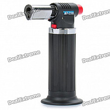 Outdoor Windproof Butane Jet Flame Lighter - Black