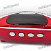 Portable USB Rechargeable Music Speaker Player with FM/TF - Lemon Red