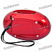 Portable USB Rechargeable Music Speaker Player with FM/TF - Lemon Red