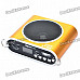 ASUA 1.0" LCD Multi-Function MP3 Player Megaphone Voice Amplifier with FM / TF / Mic Jack (Gold)