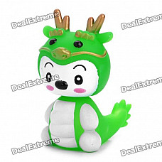 Spring Shaking Head Baby Dragon Feature Display Toy - Green