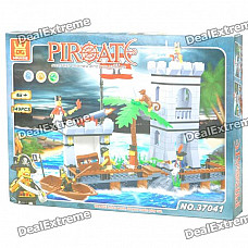 Intellectual Development DIY 3D Pirate Castle Toy Bricks Puzzle Set (349-Piece)