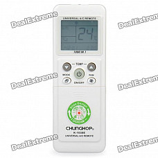 Universal 1.7" LCD Air Conditioner Remote Control - White (2 x AAA)