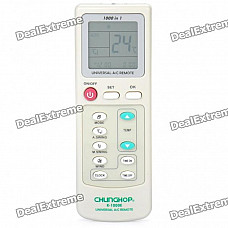 Universal 1.9" LCD Air Conditioner Remote Control - White (2 x AAA)