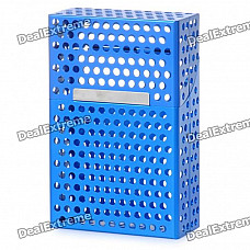 Mesh Aluminum Alloy Cigarette Case - Blue