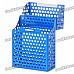 Mesh Aluminum Alloy Cigarette Case - Blue