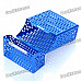 Mesh Aluminum Alloy Cigarette Case - Blue