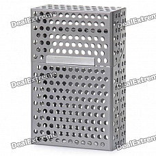 Mesh Aluminum Alloy Cigarette Case - Grey