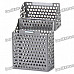 Mesh Aluminum Alloy Cigarette Case - Grey