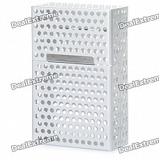 Mesh Aluminum Alloy Cigarette Case - Silver