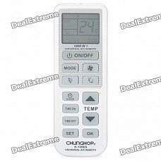 Universal 1.8" LCD Air Conditioner Remote Control - White (2 x AAA)