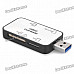 4-in-1 USB 3.0 Card Reader - Black + White