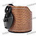 Leather Car Hanging Storage Bag Pouch - Brown