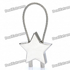 Zinc Alloy Star Style Button Steel Strap Keychain
